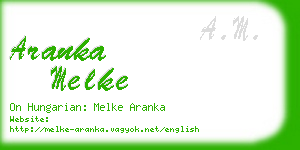 aranka melke business card